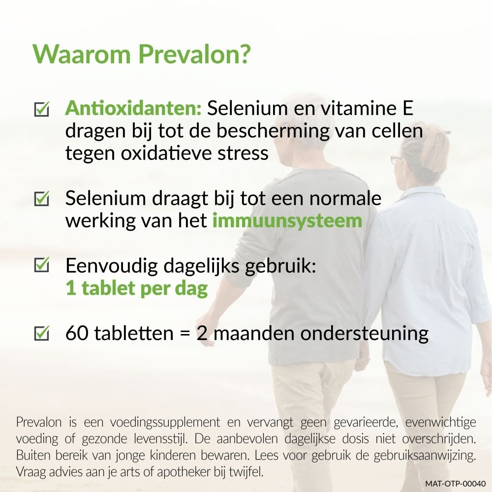Prevalon: 60 tabletten = 2 maanden ondersteuning.