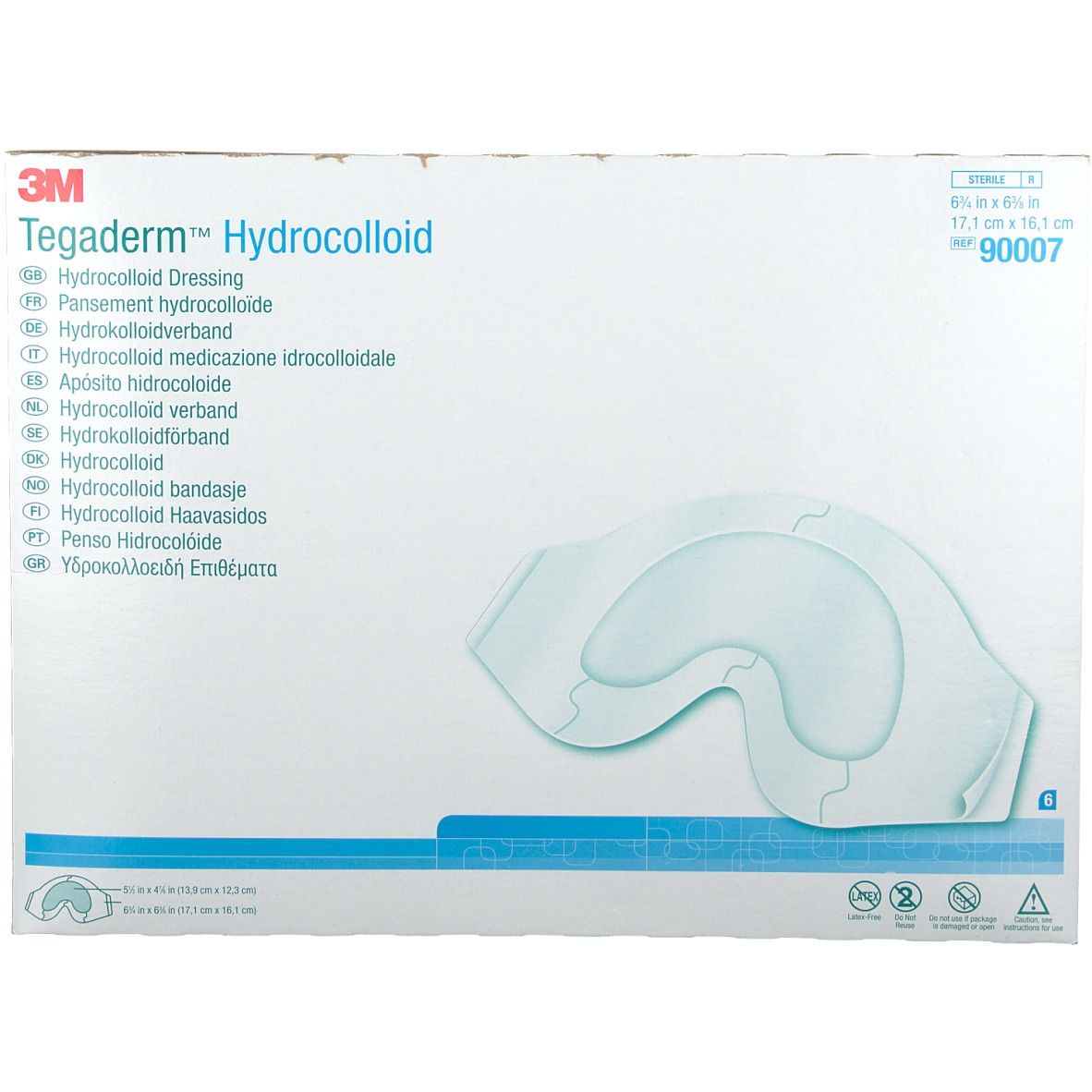 3M Tegaderm Hydrocolloid Sacrum 16cm X 17cm 90007