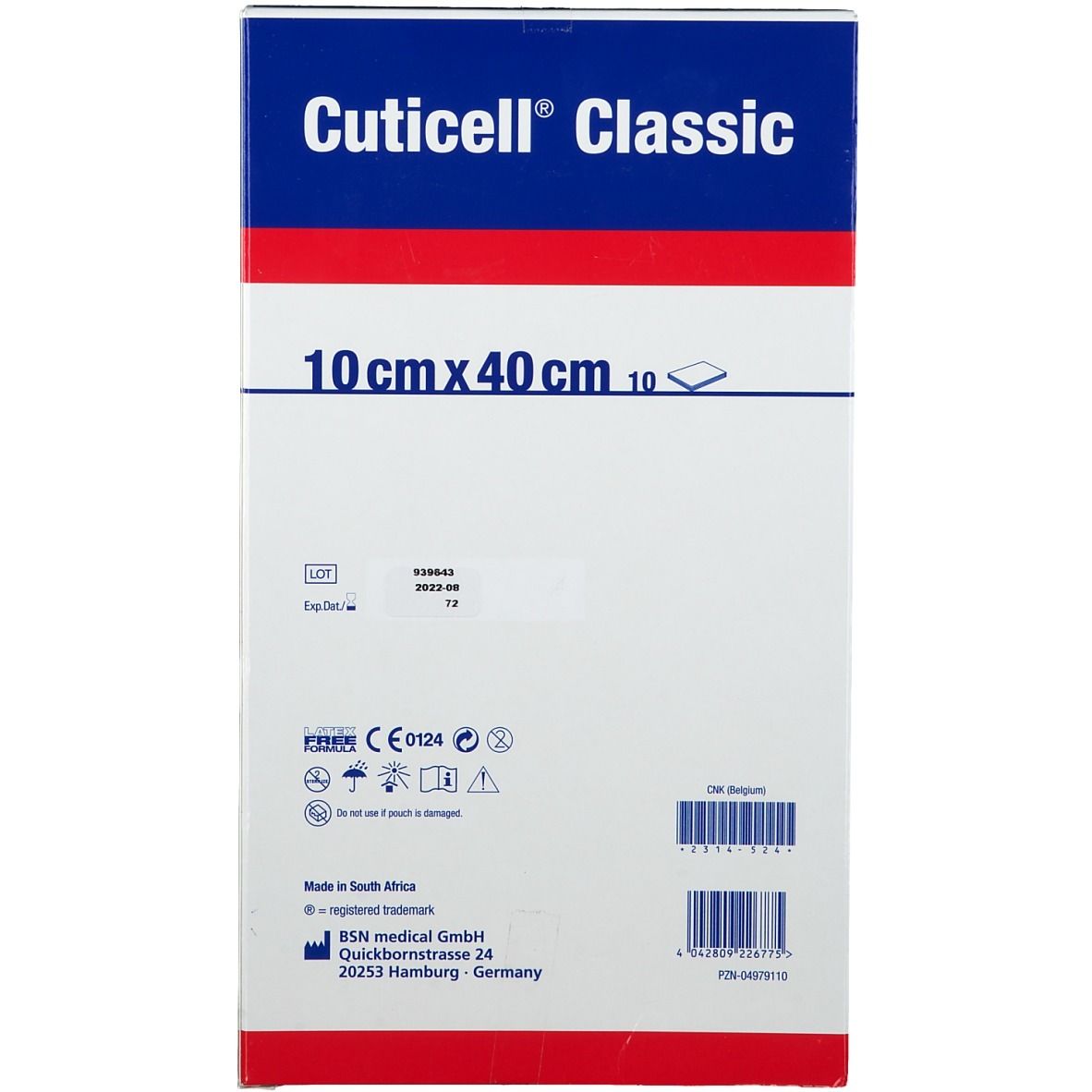 Cuticell Classic Compresse Gaze 10x40cm