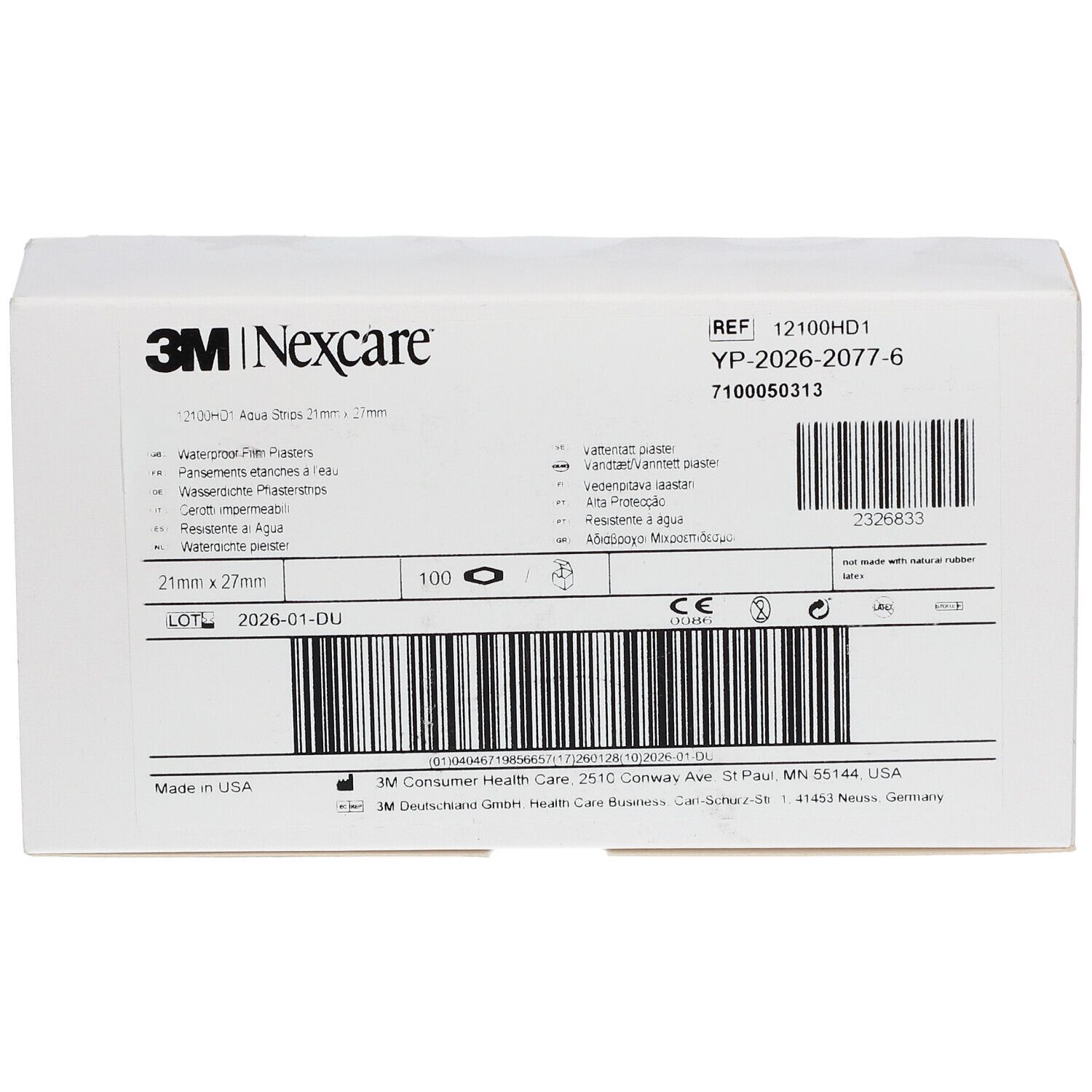 Nexcare Aqua Protect Plâtres 22mm x 28mm