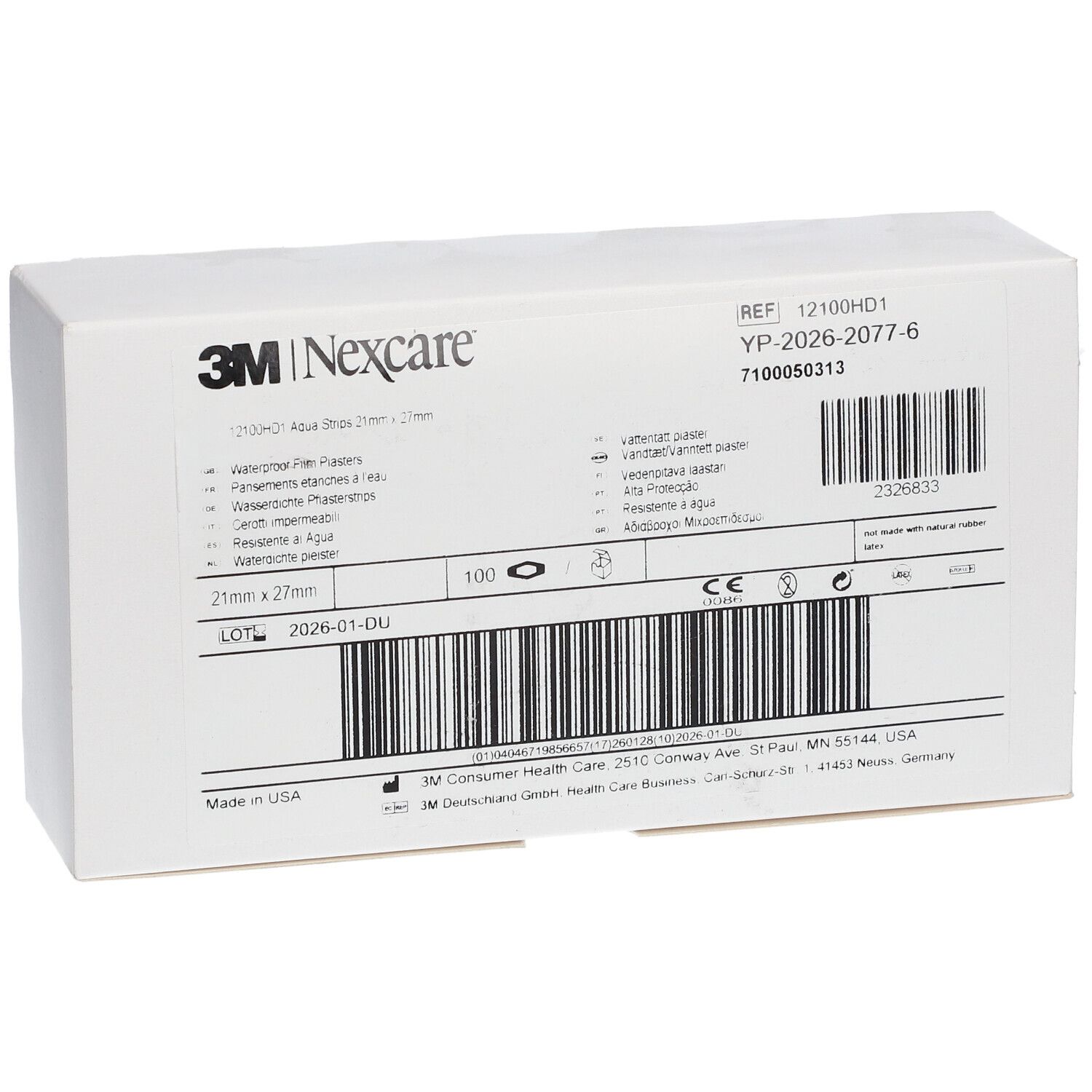 Nexcare Aqua Protect Plâtres 22mm x 28mm