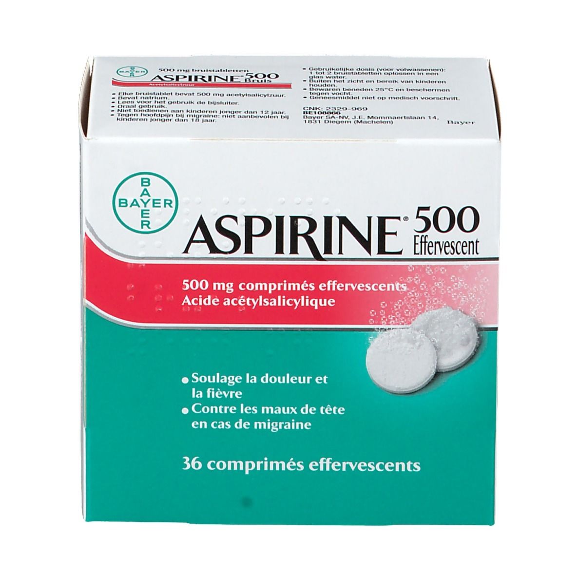 Aspirine 500mg Effervescent