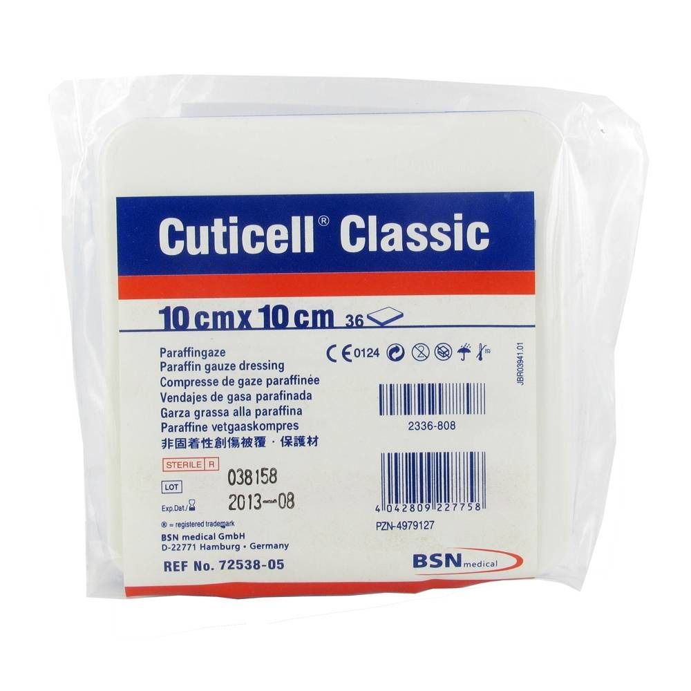 Cuticell® Classic Compresse de Gaze Paraffinée 10 x 10cm 72538-02
