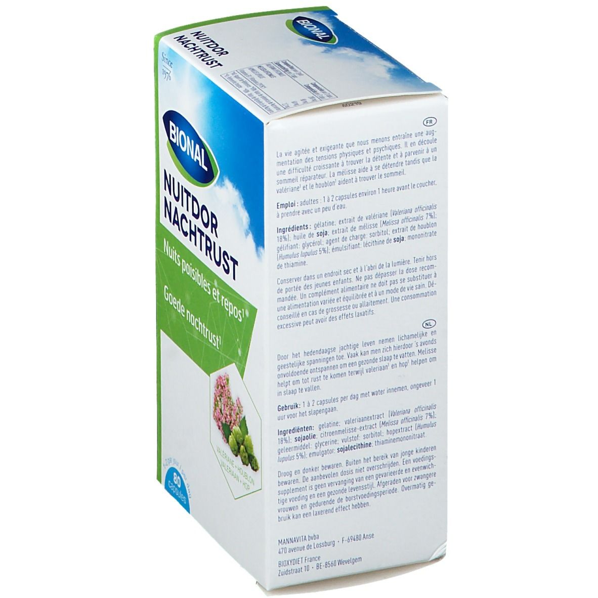 Bional Nachtrust – Nachtrust – Natuurlijk Voedingssupplement met Valeriaan en Hop