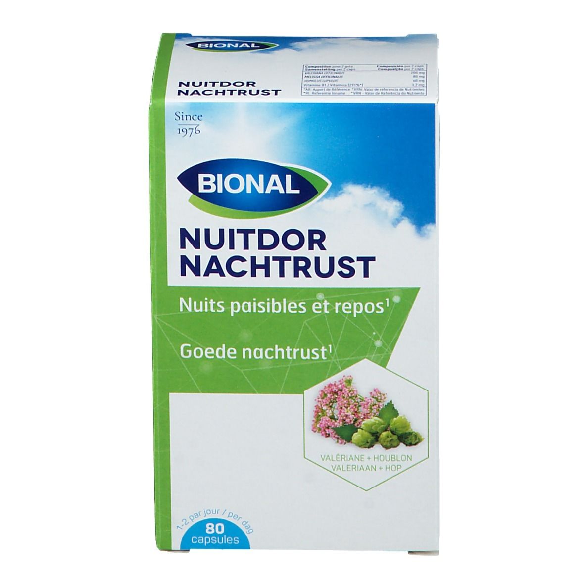 Bional Nachtrust – Nachtrust – Natuurlijk Voedingssupplement met Valeriaan en Hop