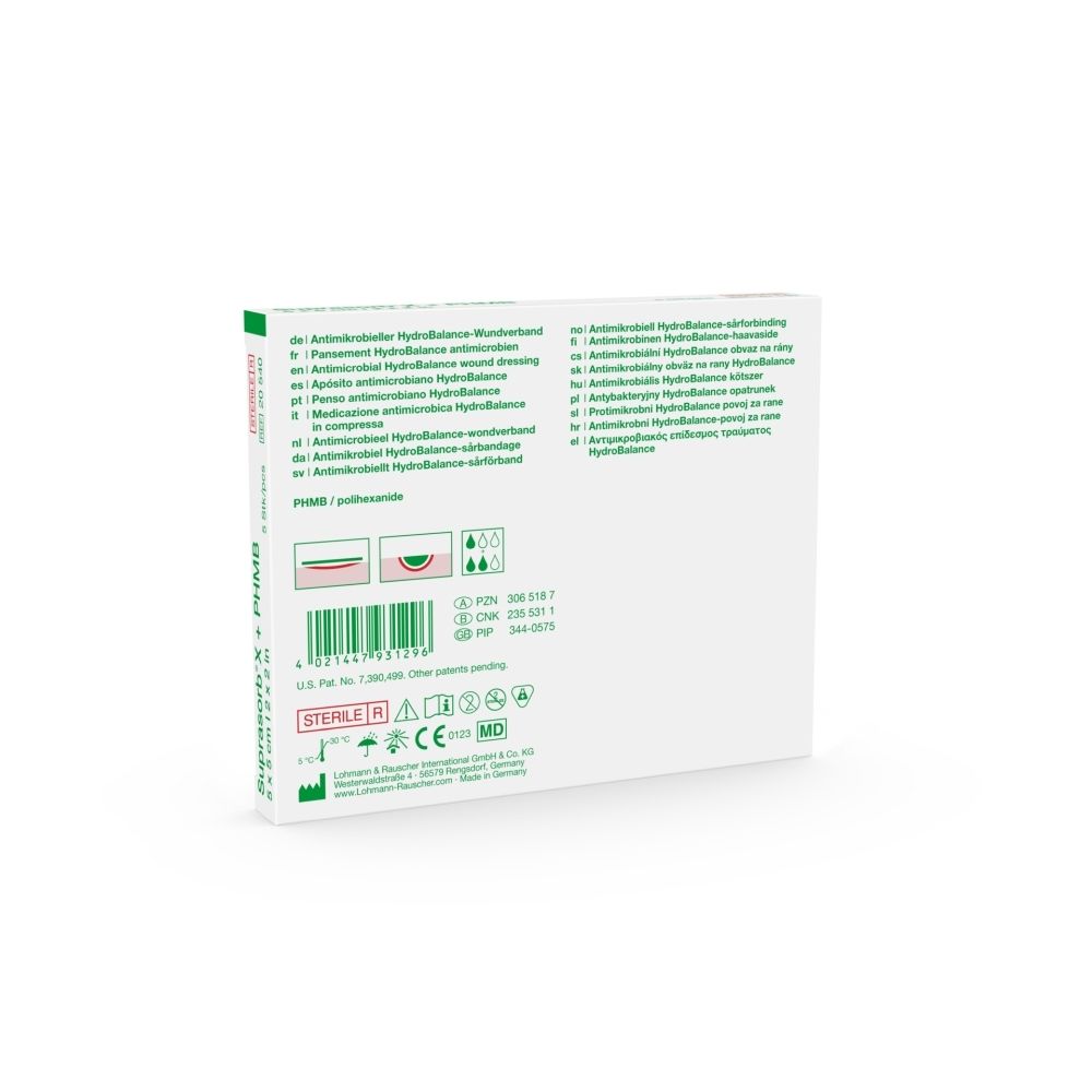 Verpakking van een antislip hydrocolloïde wondverband.