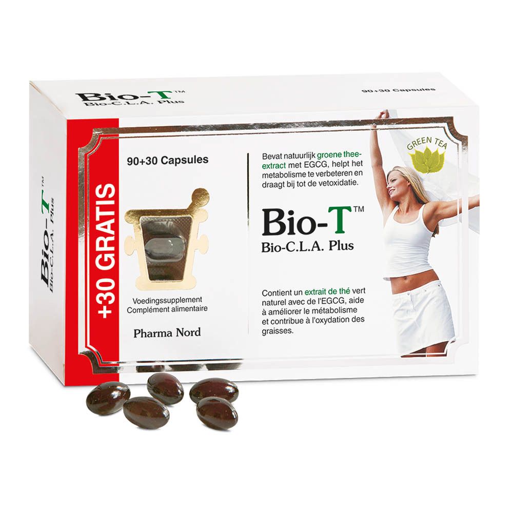 Pharma Nord Bio-T 90 + 30 capsules GRATUITES | acide linoléique + extrait de thé vert | Métabolisme