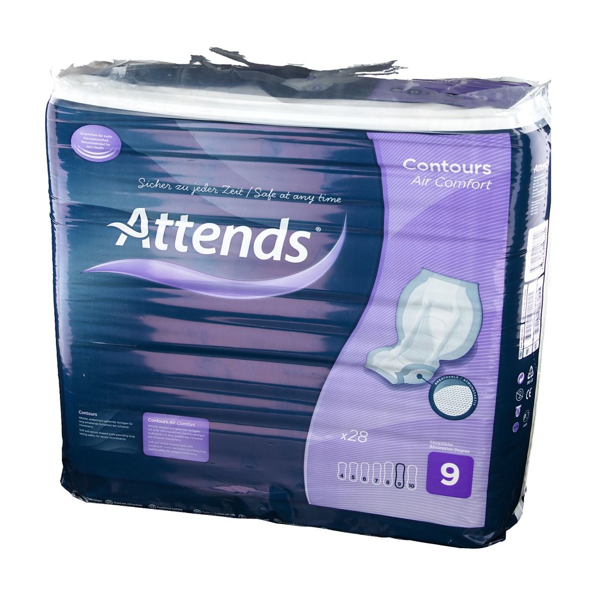 Attends® Contours 9 Protège-Slip Air Comfort Maxi