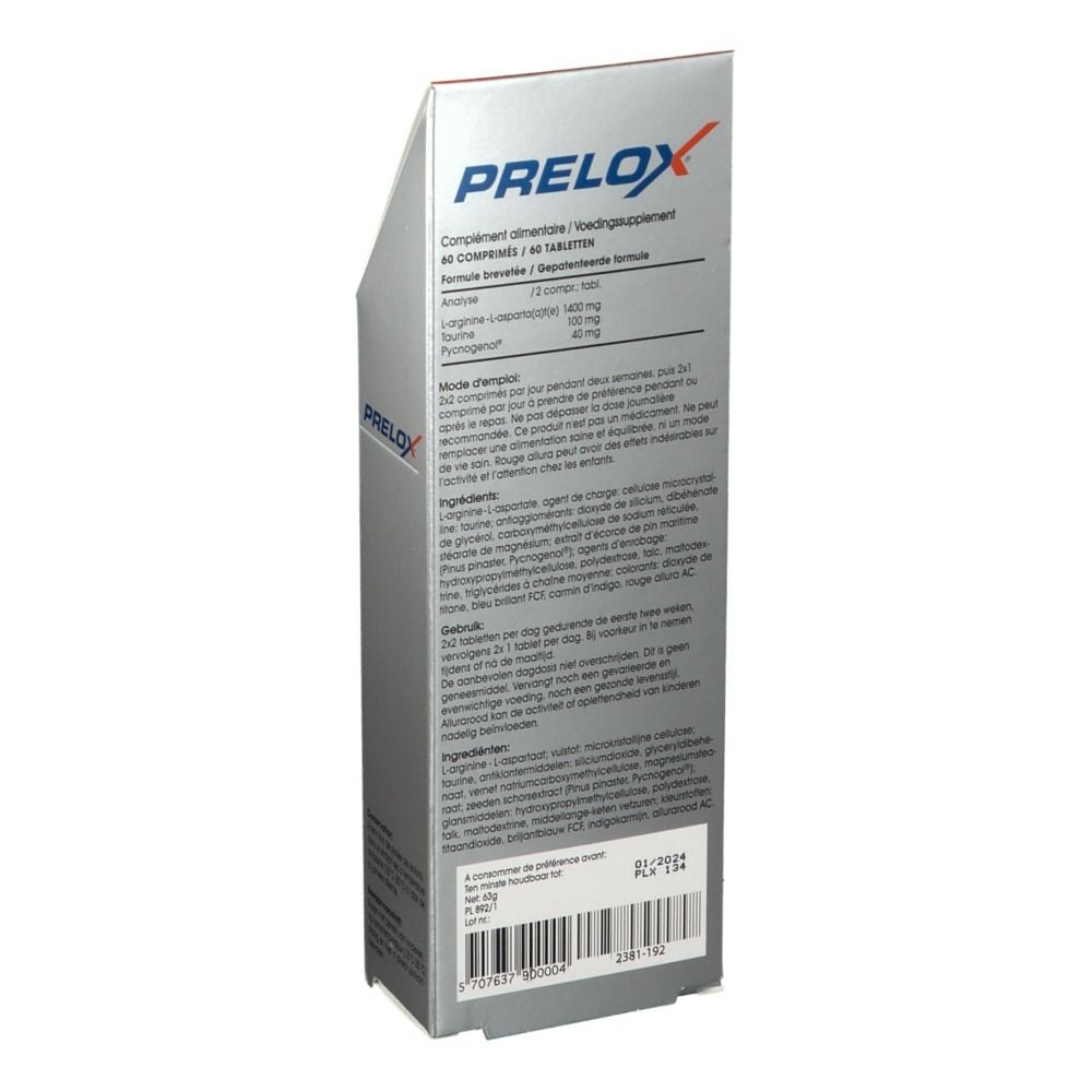 Pharma Nord Prelox | l-arginine aspartaat + taurine + pycnogenol | Bloedcirculatie