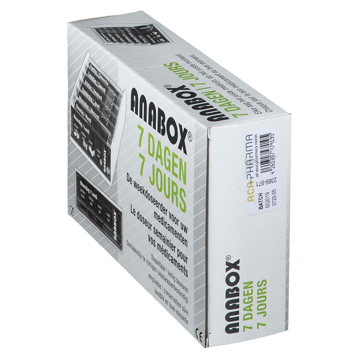 Anabox Pillendoos 7 Dagen Azur Frans