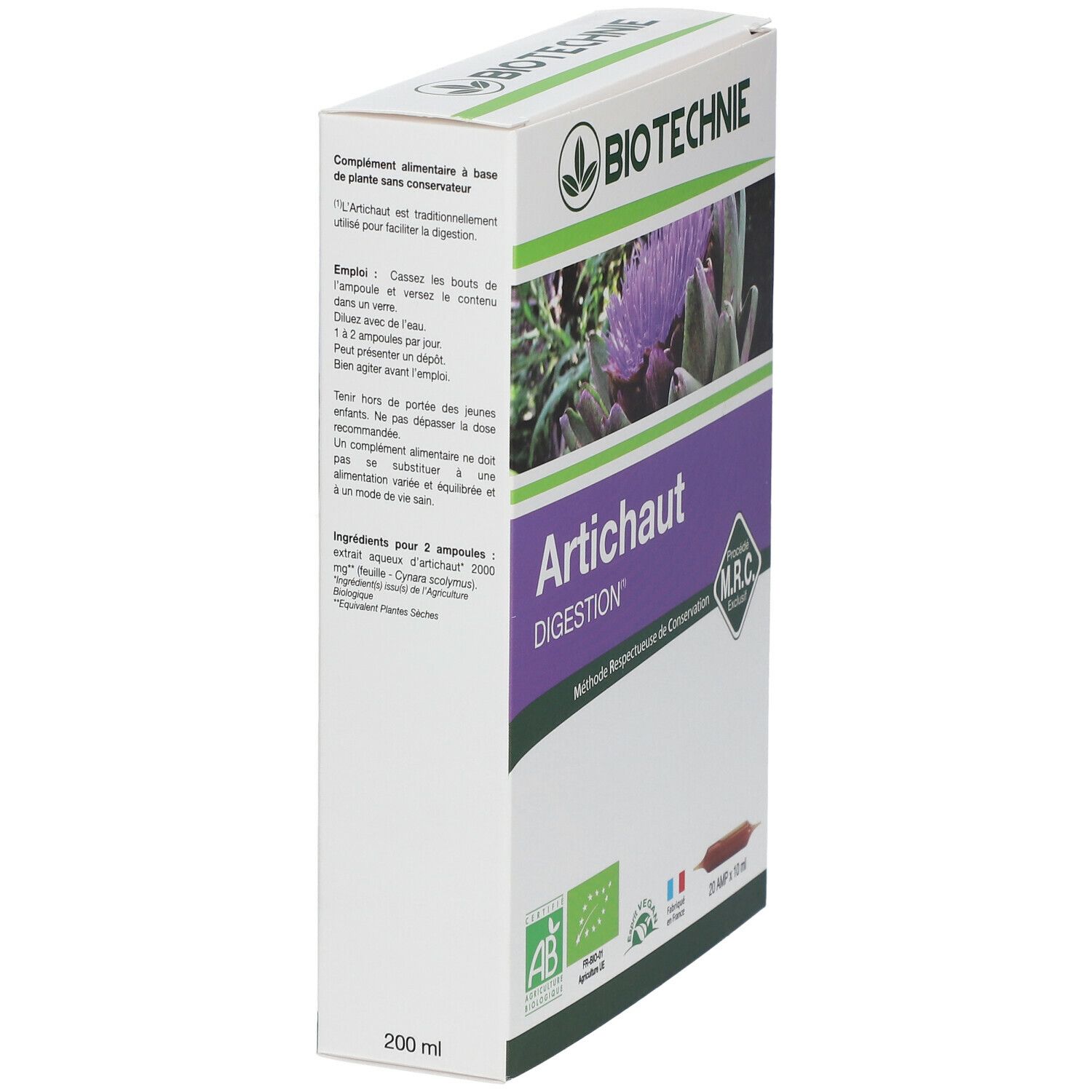 Biotechnie Artichaut Bio