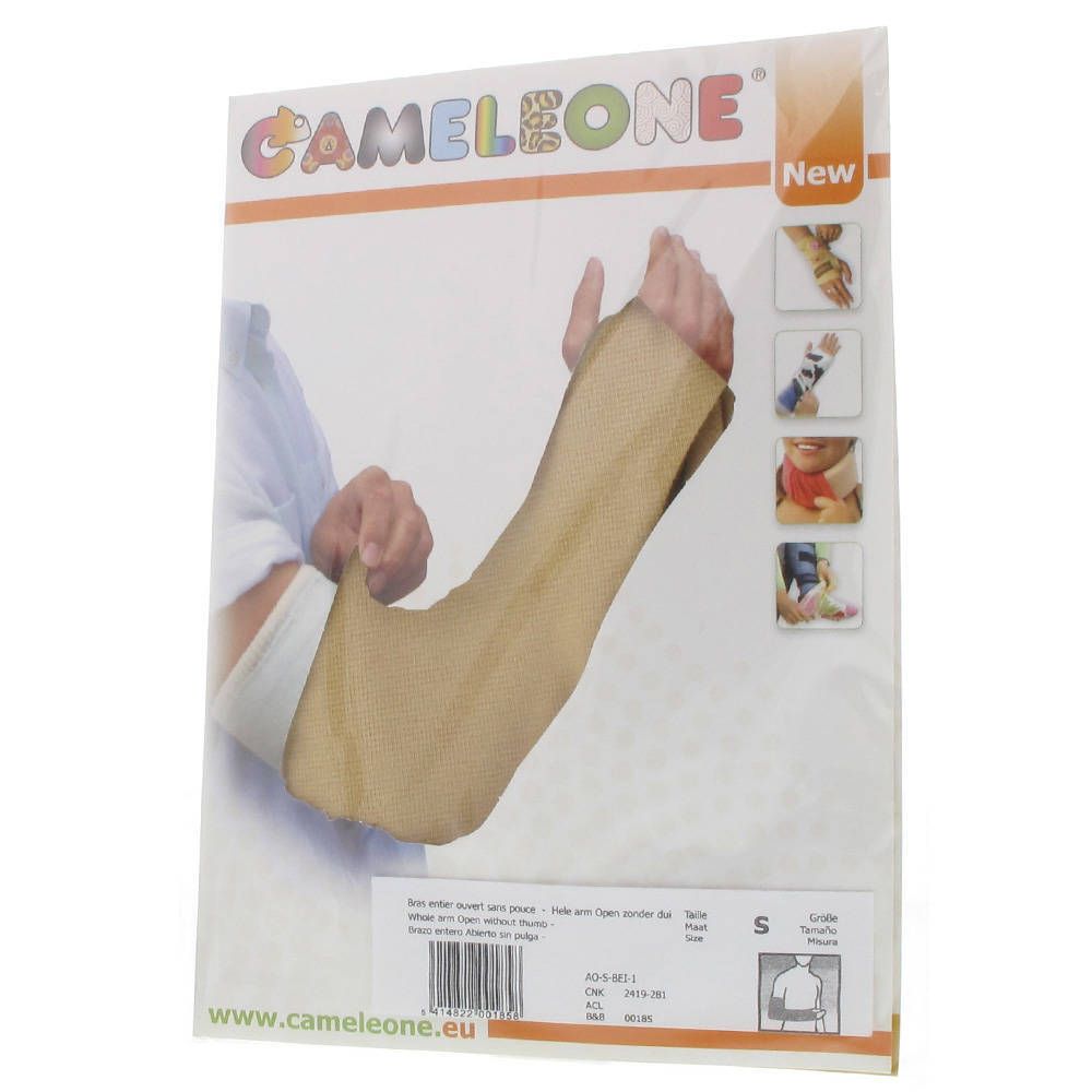 Cameleone Hele Arm Open Zonder Duim Beige
