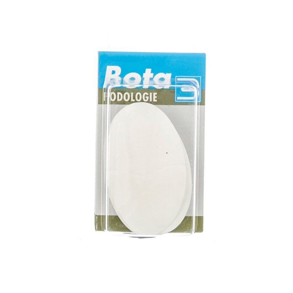 Bota podologie. Compresse blanche unique dans un emballage blister. Accents bleus et verts.