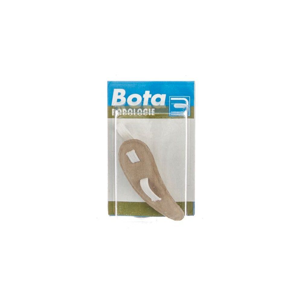 Emballage avec coussinet pour orteils en marteau. Marque Bota. Produit visible dans l'emballage.