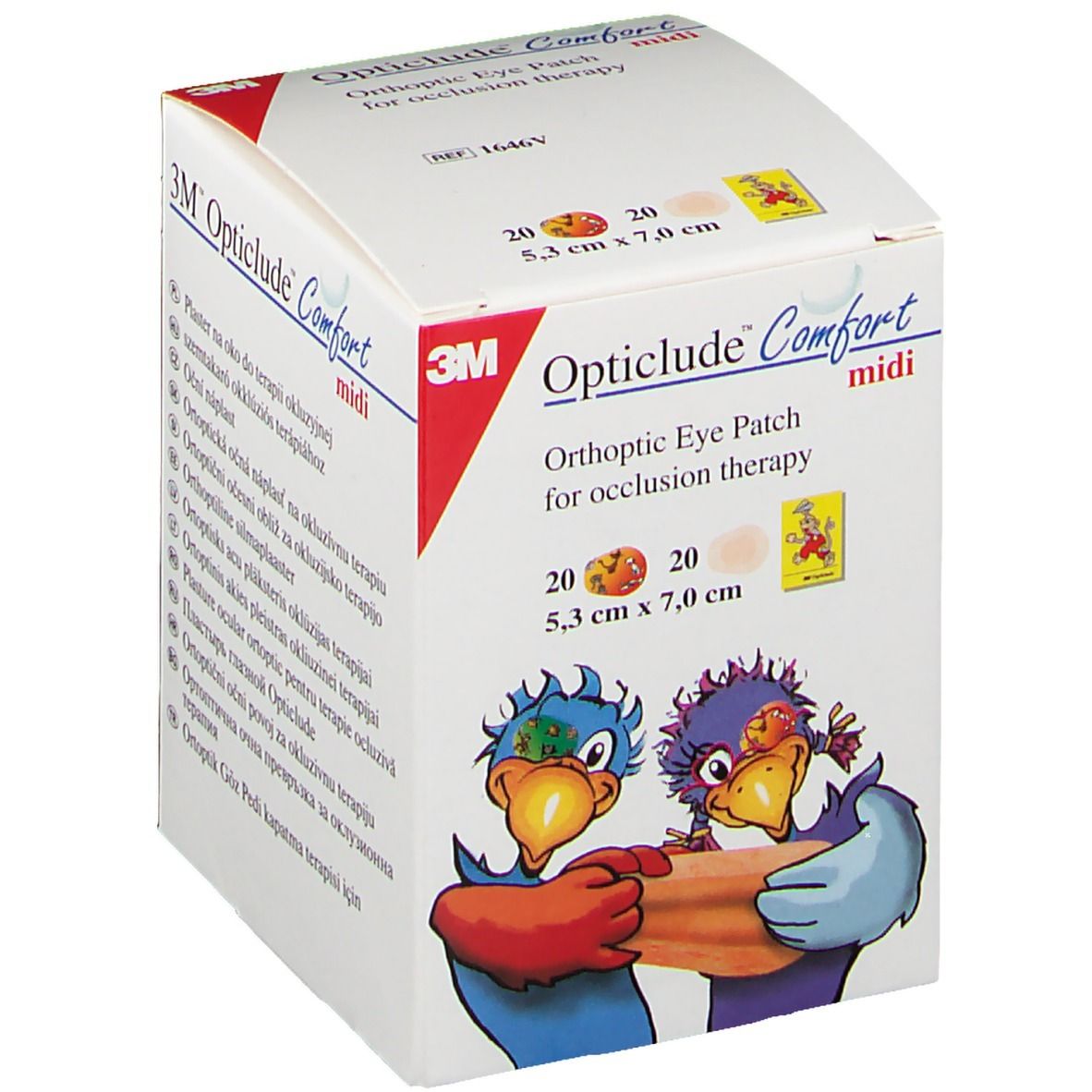 3M Opticlude Comfort Pans Oculaire Variété Paquet Midi 5.3cm x 7cm