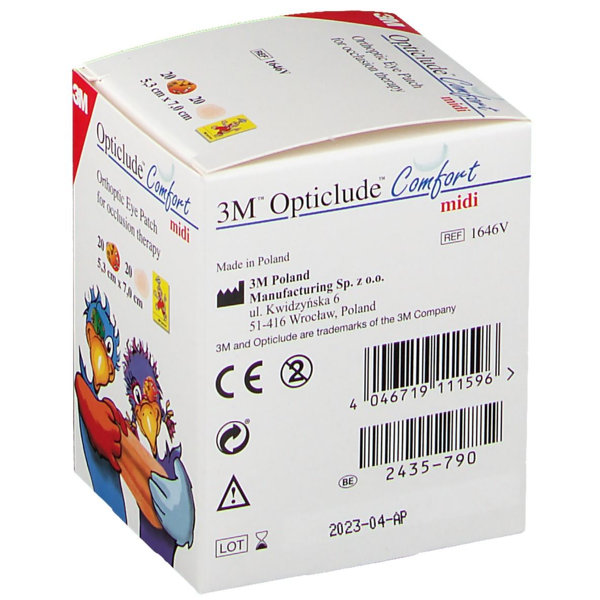 3M Opticlude Comfort Pans Oculaire Variété Paquet Midi 5.3cm x 7cm