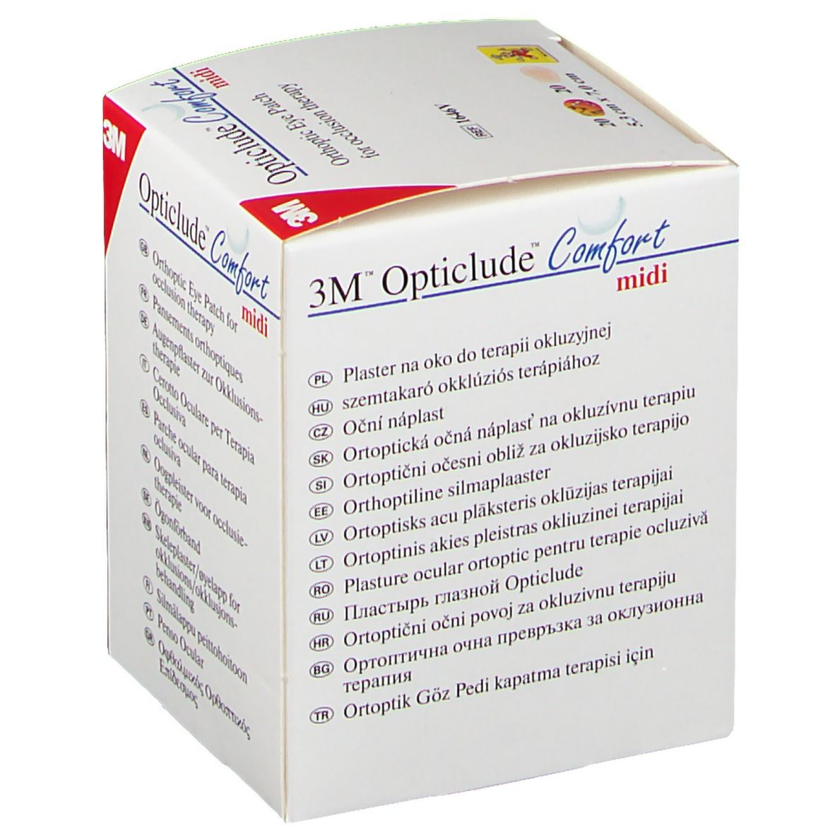 3M Opticlude Comfort Pans Oculaire Variété Paquet Midi 5.3cm x 7cm