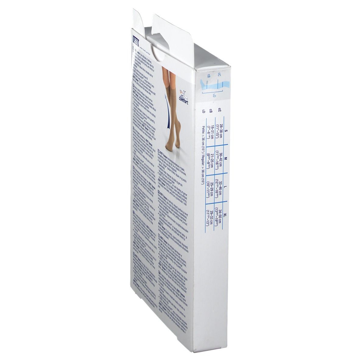 Jobst Opaque Bas Genou Pied Ouvert Cl1 Nature Large