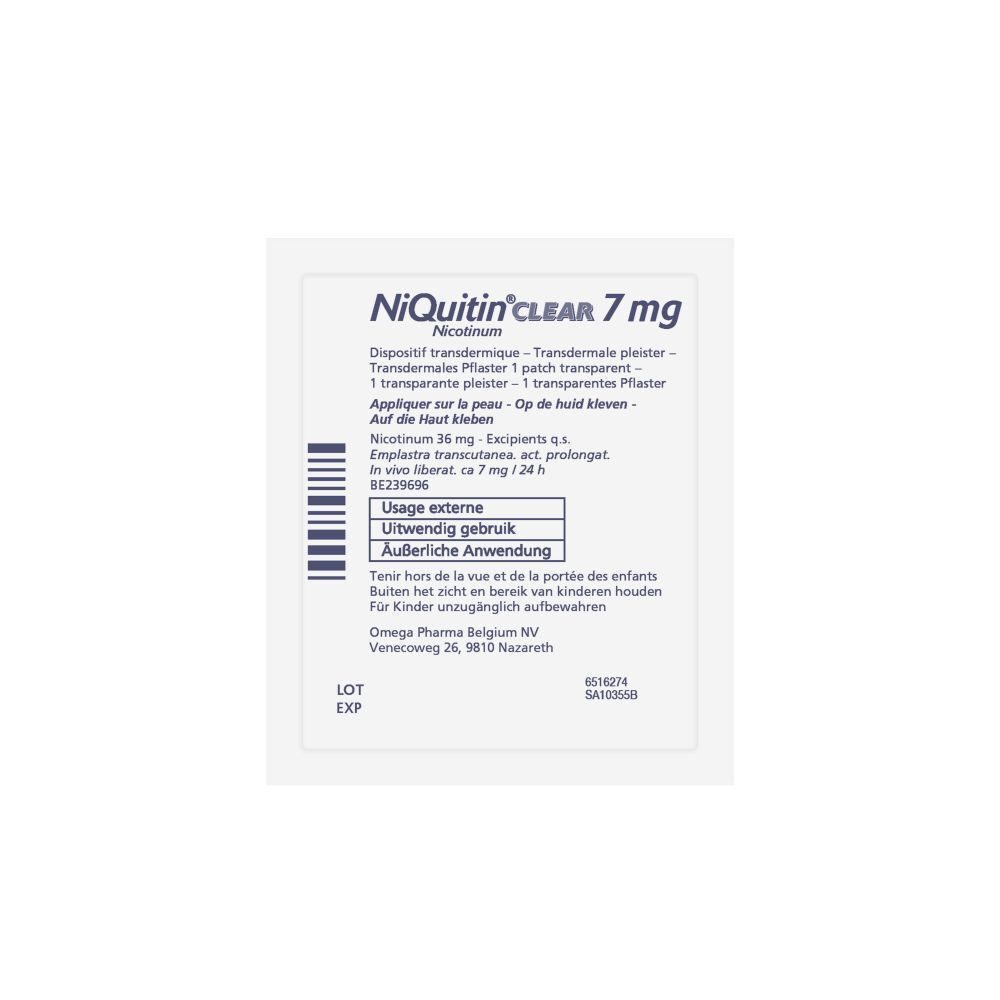 NiQuitin® Clear 7 mg/24 h