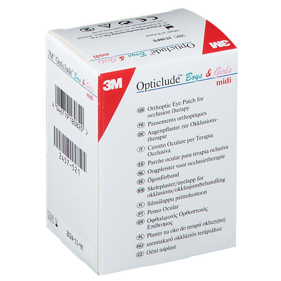 3M Opticlude Compresse Occulaire Boys & Girls Midi 5,3cm X 7cm 2538PE