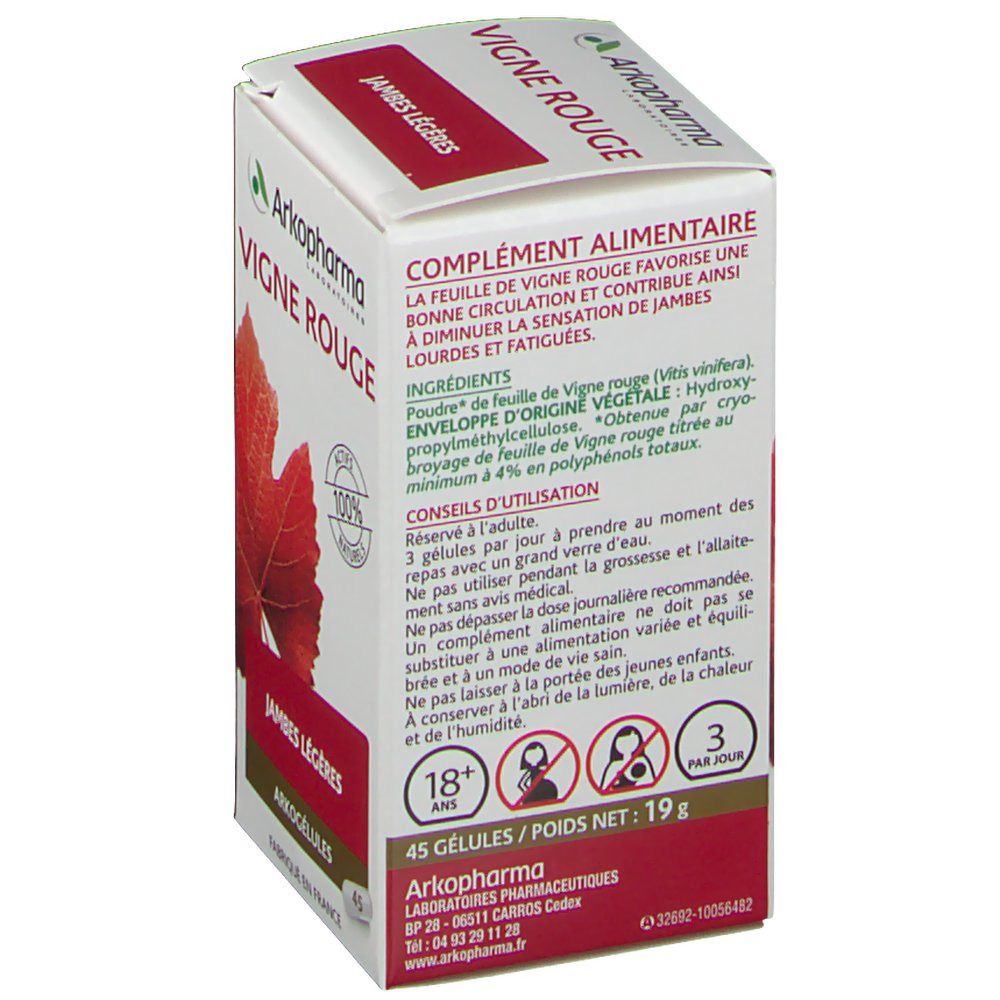 Arkogélules Vitiven Vigne Rouge