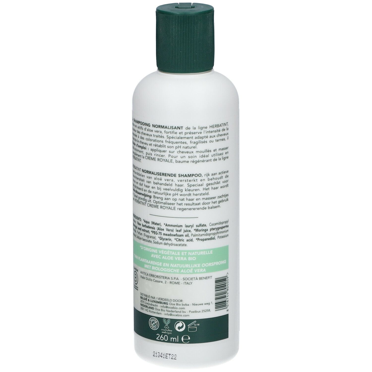 Herbatint Shampoo Normaliseren Aloë Vera Veelvuldig Gebruik