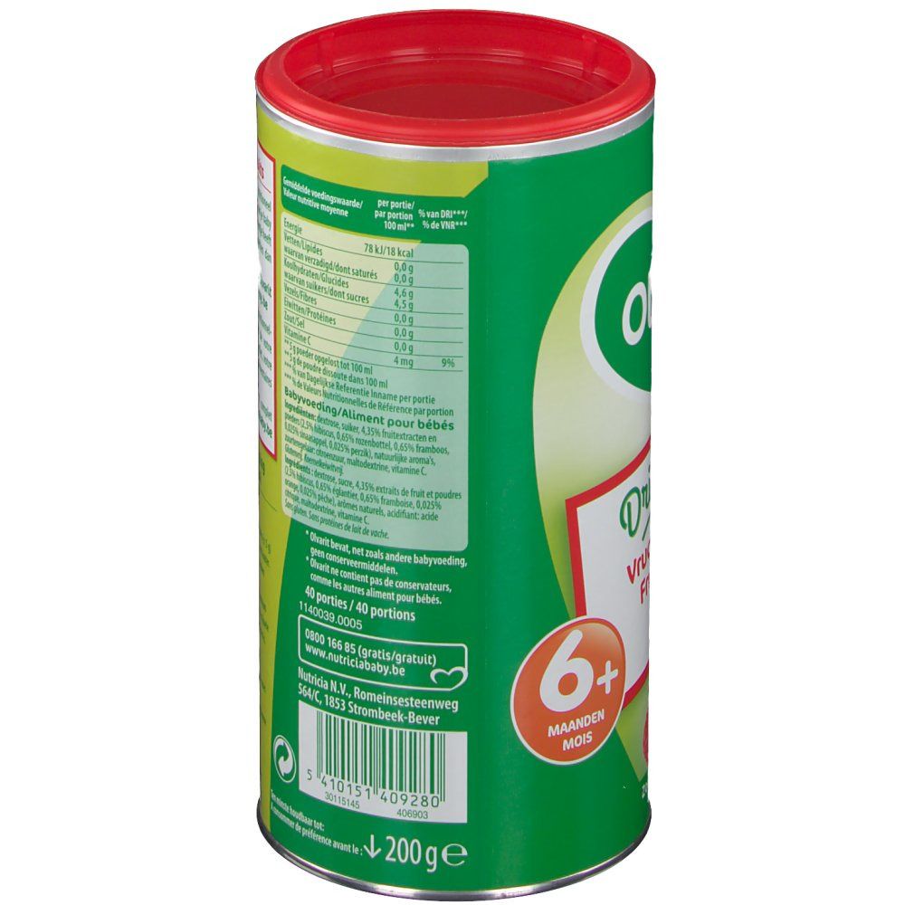 Olvarit Boisson Fruits à partir de 6 Mois