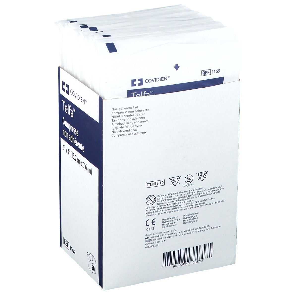Telfa Ouchless Non Adhesief Steriel Pads 7,5cmx7,5cm