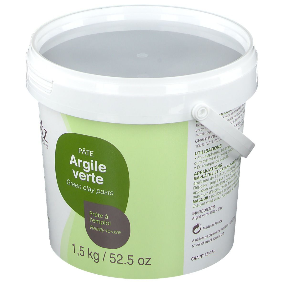 Argiletz Argile Verte Pâte Peau Grasse