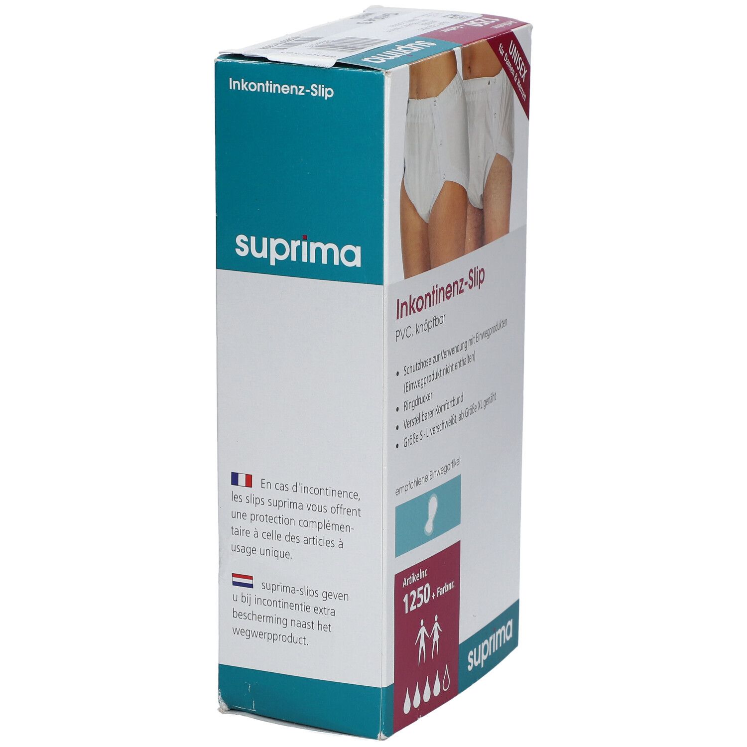 Bota Suprima 1250 Slip PVC Large avec Pressions PL Blanc Small