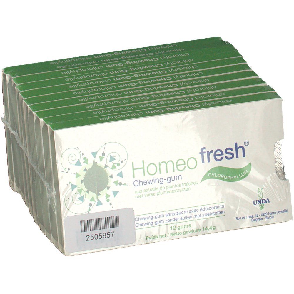 Homeofresh Chew-Gum Bioactivum Chlorophyl Sans Sucre
