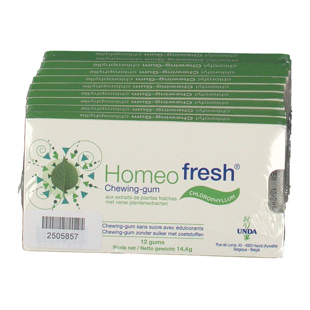 Homeofresh Chew-Gum Bioactivum Chlorophyl Sans Sucre
