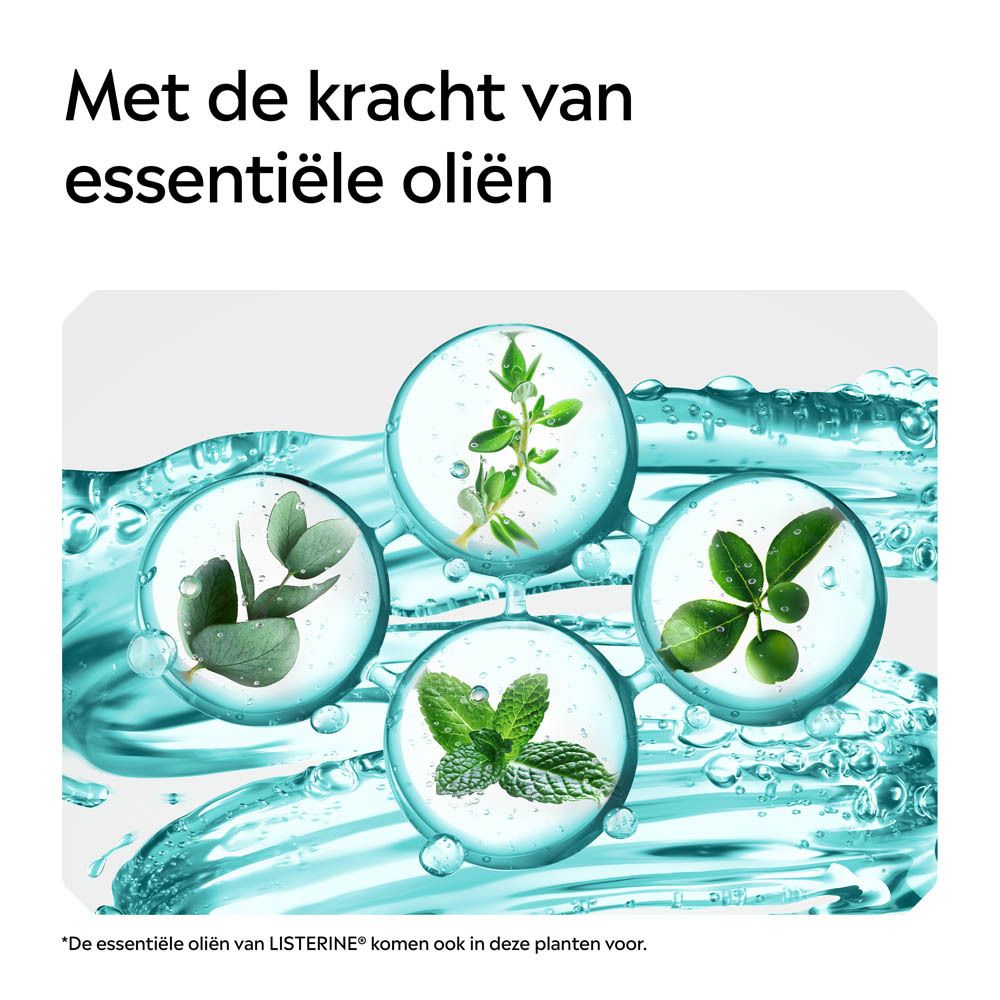 Listerine Cool Mint Alcoholvrije Mondspoeling, 80ml fles, met de kracht van essentiële oliën.