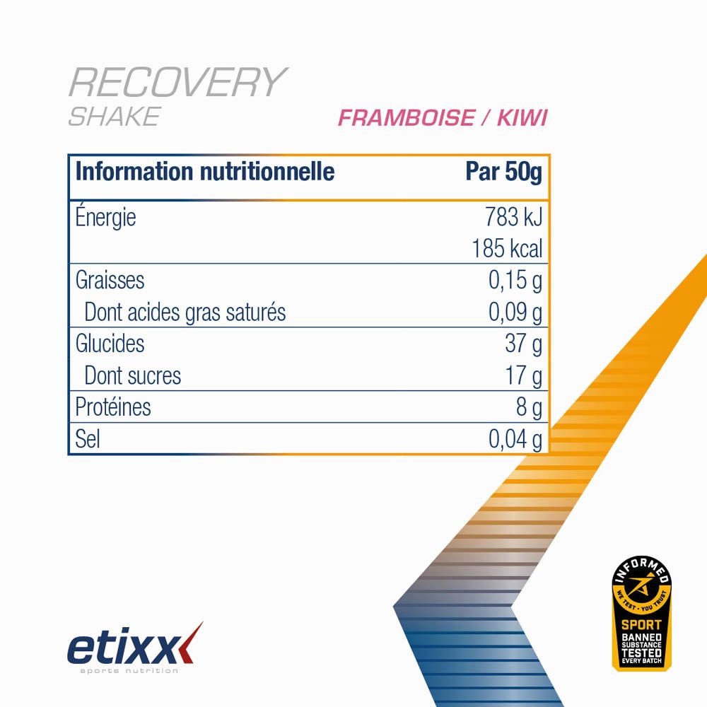 Etixx Recovery Shake Framboise - Kiwi