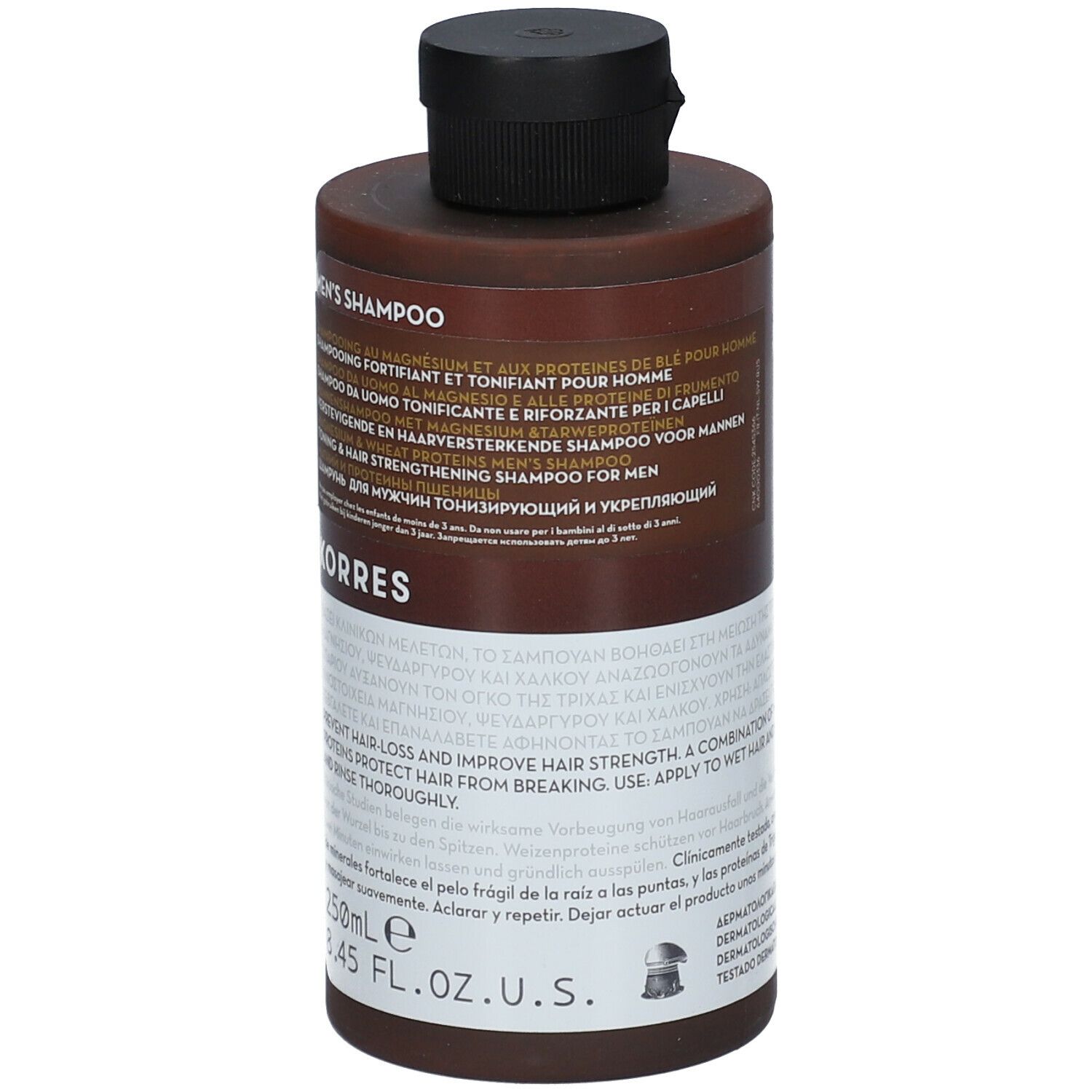 Korres Magnesium & Wheat Proteins Toning & Hair-Strengthening Shampoo for Men