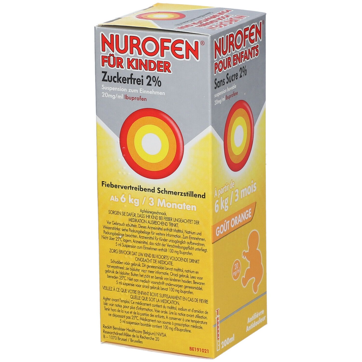 Nurofen Enfant Orange Sans Sucre +3M