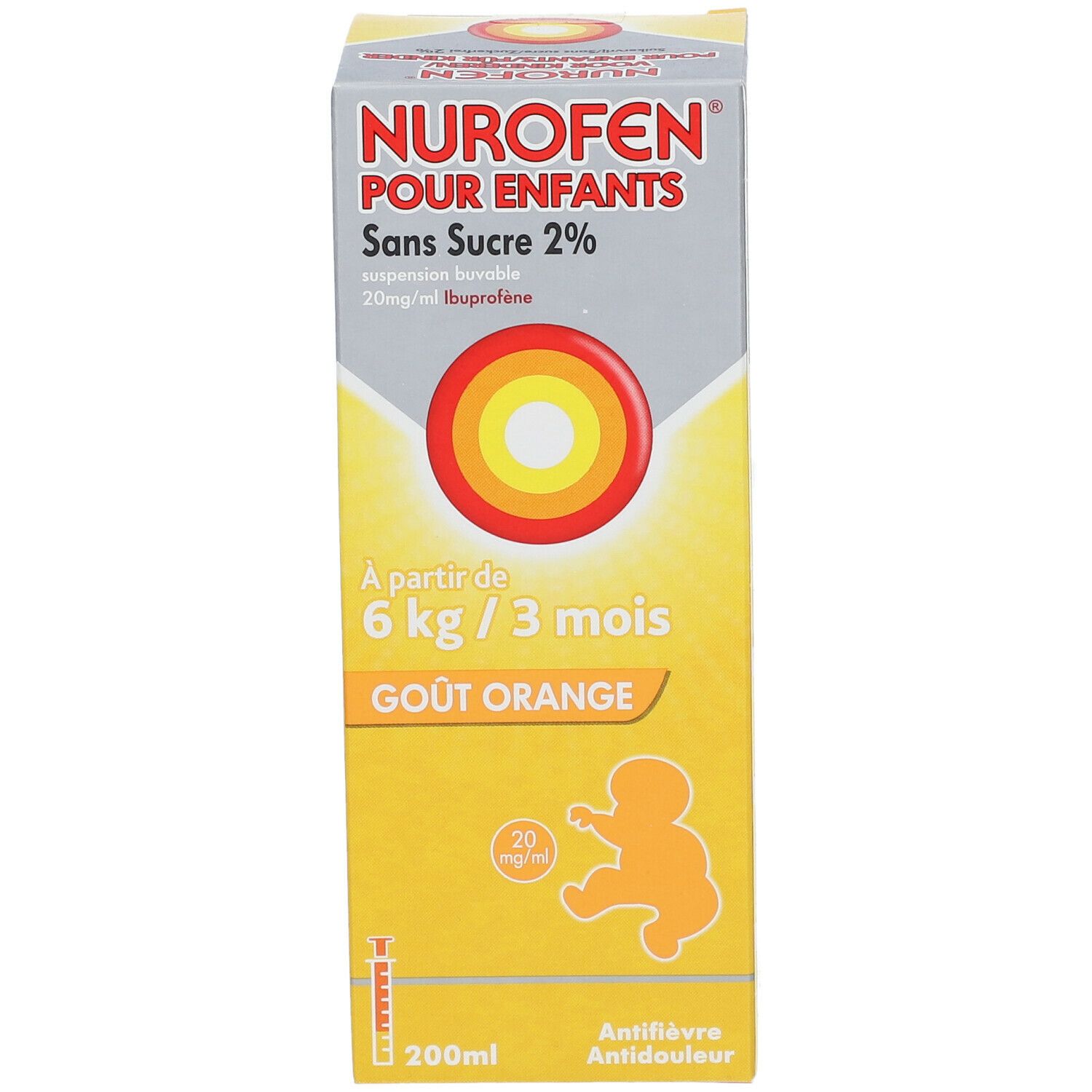 Nurofen Enfant Orange Sans Sucre +3M