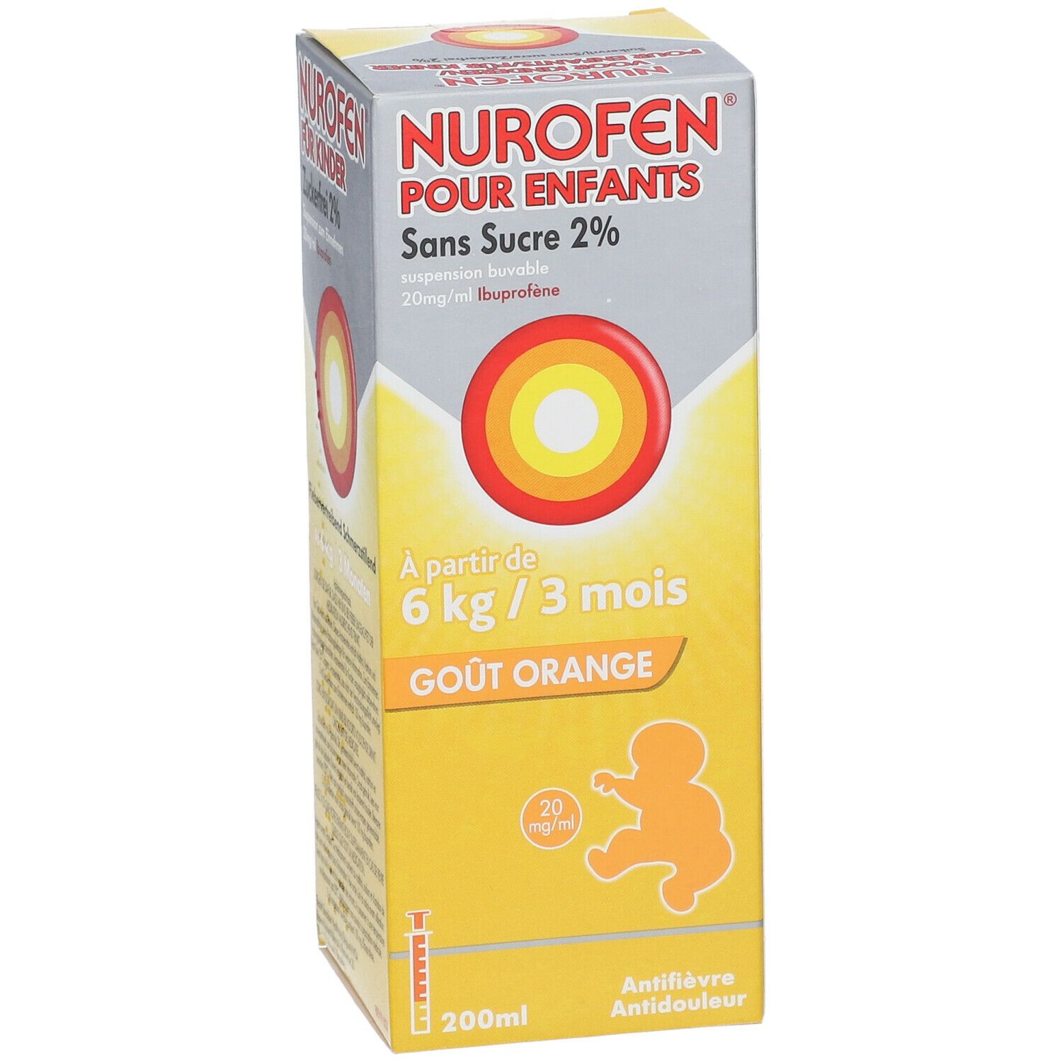 Nurofen Enfant Orange Sans Sucre +3M