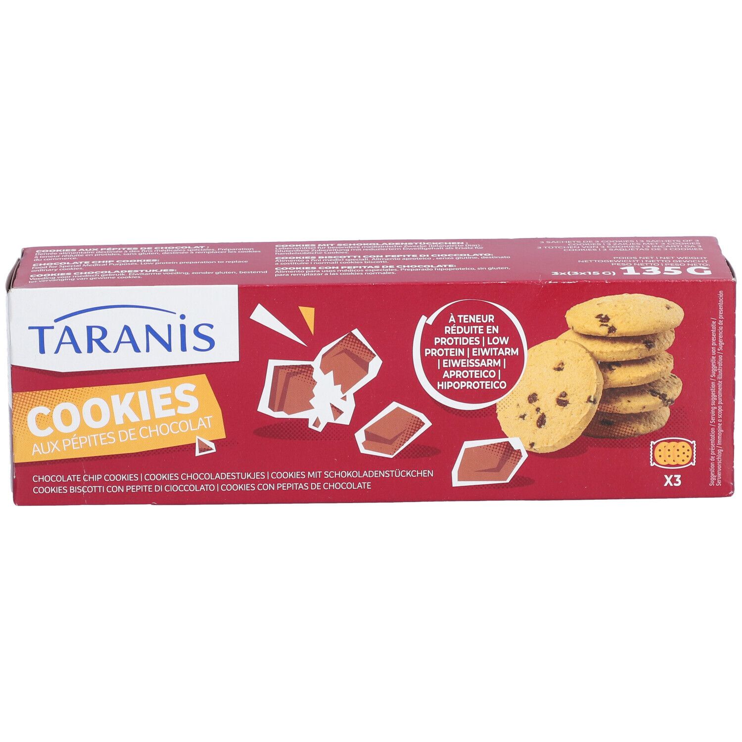 Taranis Cookies Pepites Chocolat 3x3