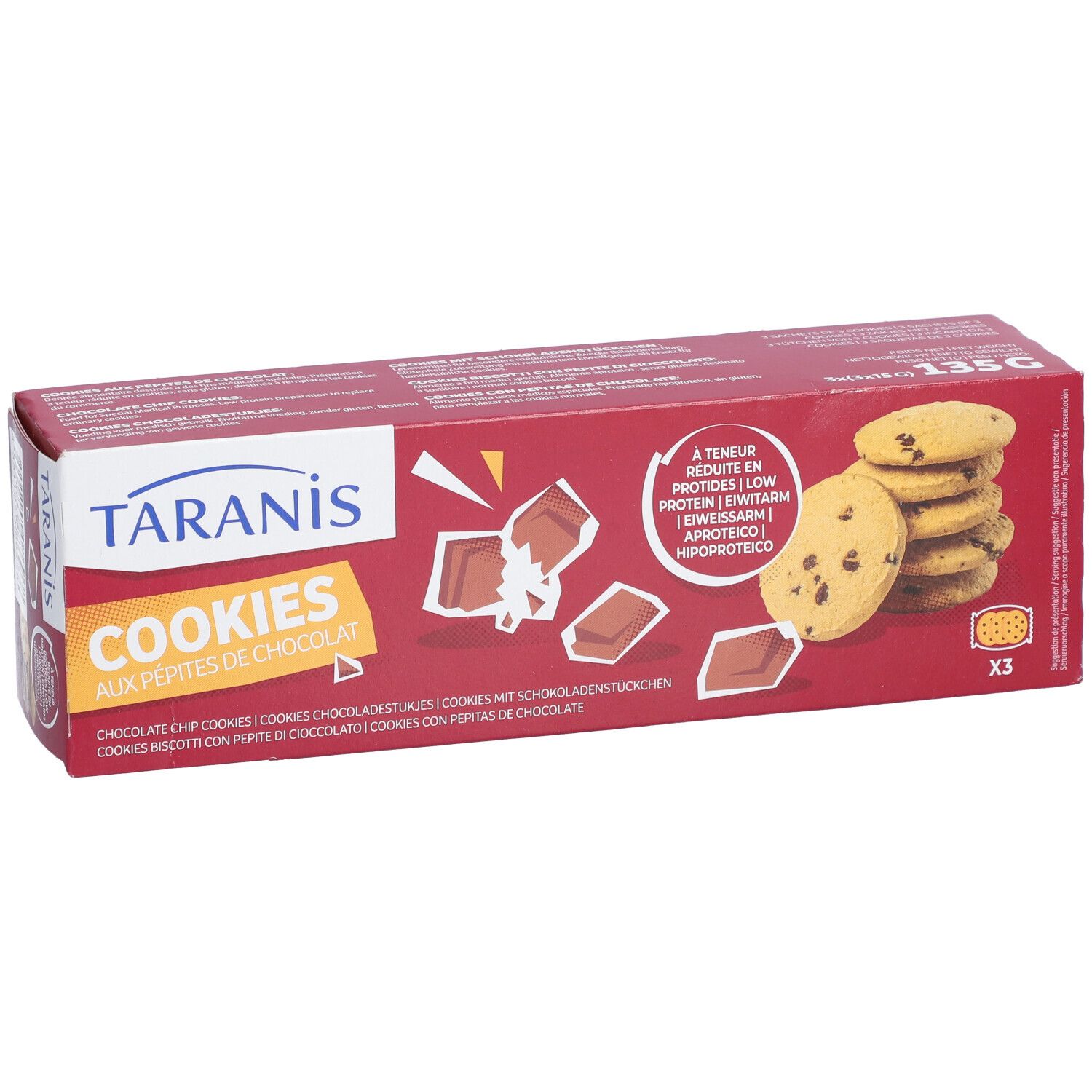 Taranis Cookies Chocolade Stukjes 3x3