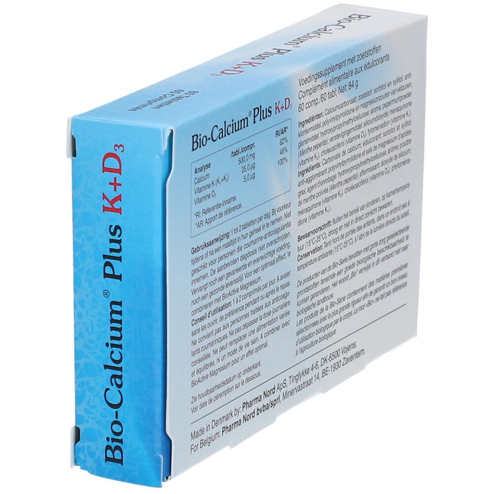 Pharma Nord Bio-Calcium Plus K+D3 | calcium + vitamine K + vitamine D | Botten & tanden