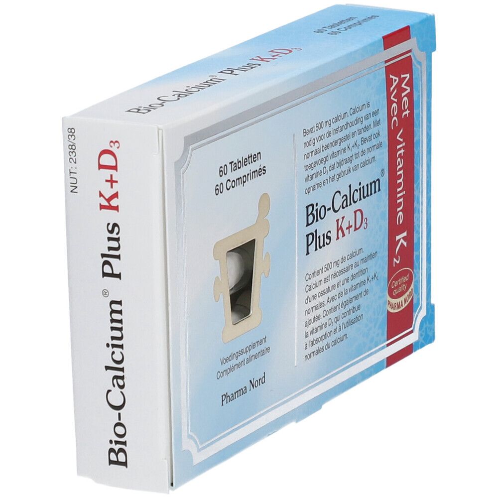 Pharma Nord Bio-Calcium Plus K+D3 | calcium + vitamine K + vitamine D | Botten & tanden