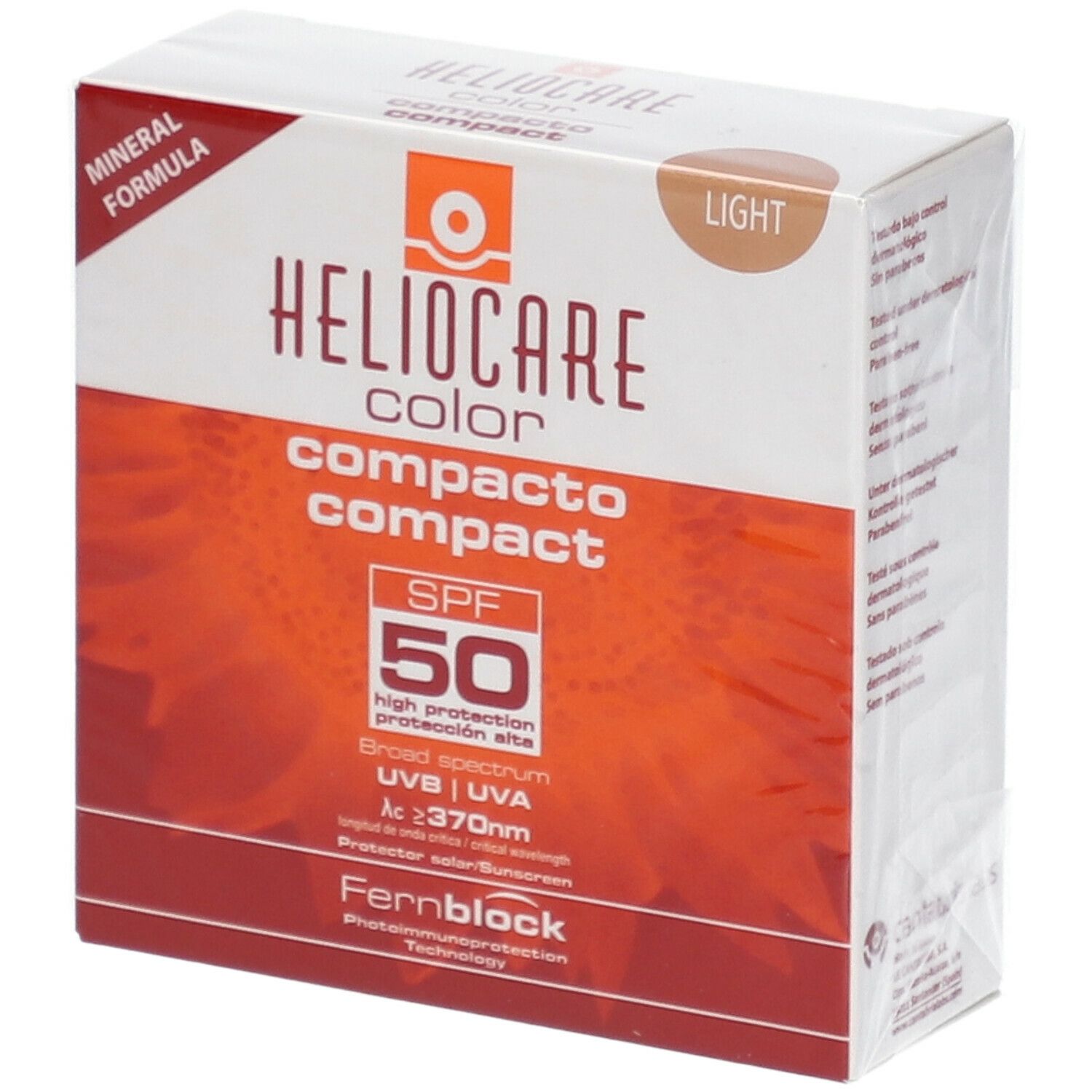 Heliocare Compact Light SPF50 - Crème Solaire Compacte Teintée