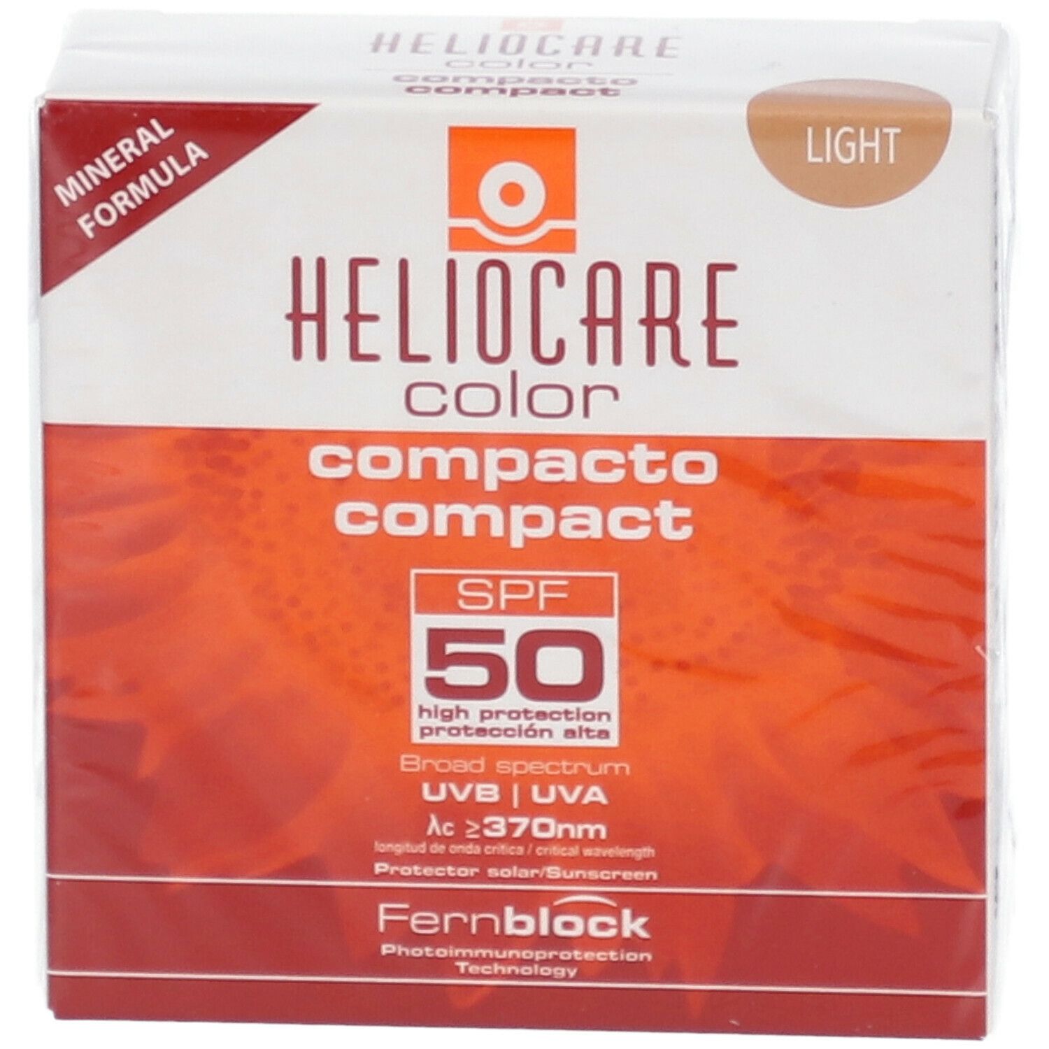 Heliocare Compact Light SPF50 - Crème Solaire Compacte Teintée