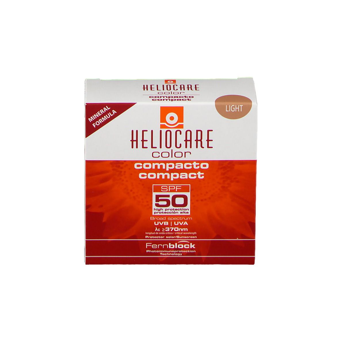 Heliocare Compact Light SPF50 - Crème Solaire Compacte Teintée