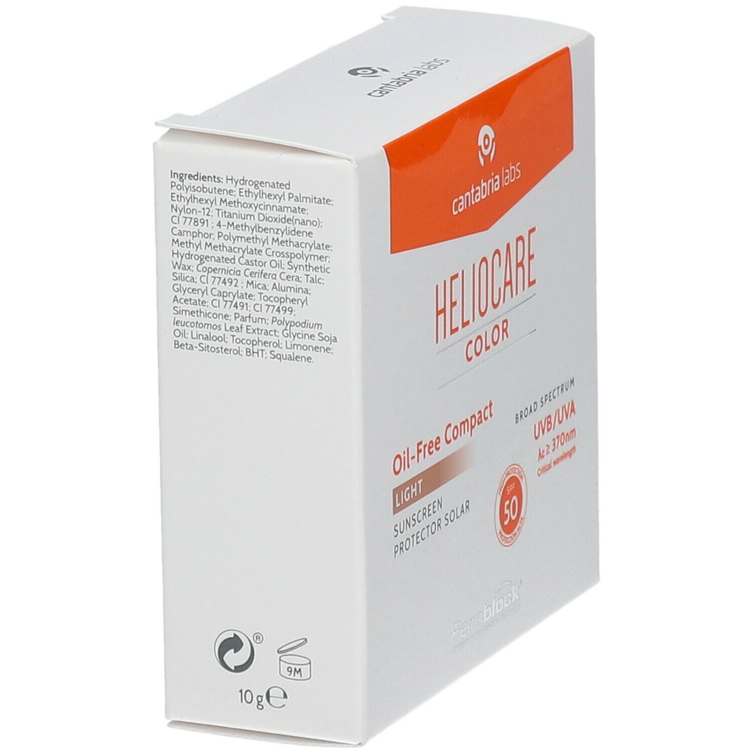 Heliocare Compact Oil-Free Light SPF50 - Getinte Zonnecrème Oil-Free Compact