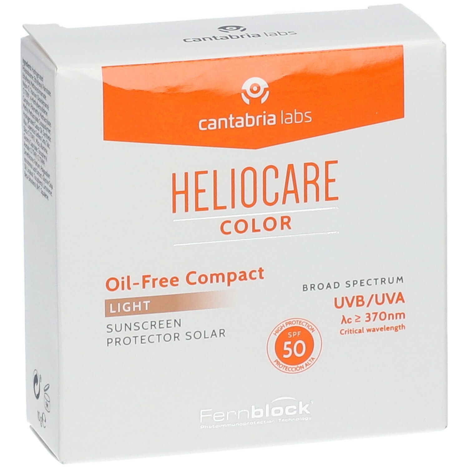 Heliocare Compact Oil-Free Light SPF50 - Getinte Zonnecrème Oil-Free Compact