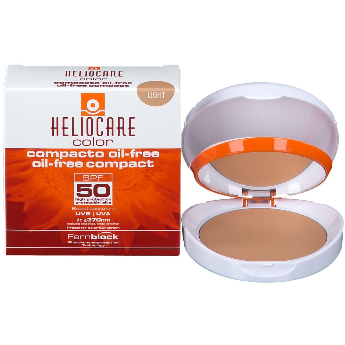 Heliocare Compact Oil-Free Light SPF50 - Getinte Zonnecrème Oil-Free Compact