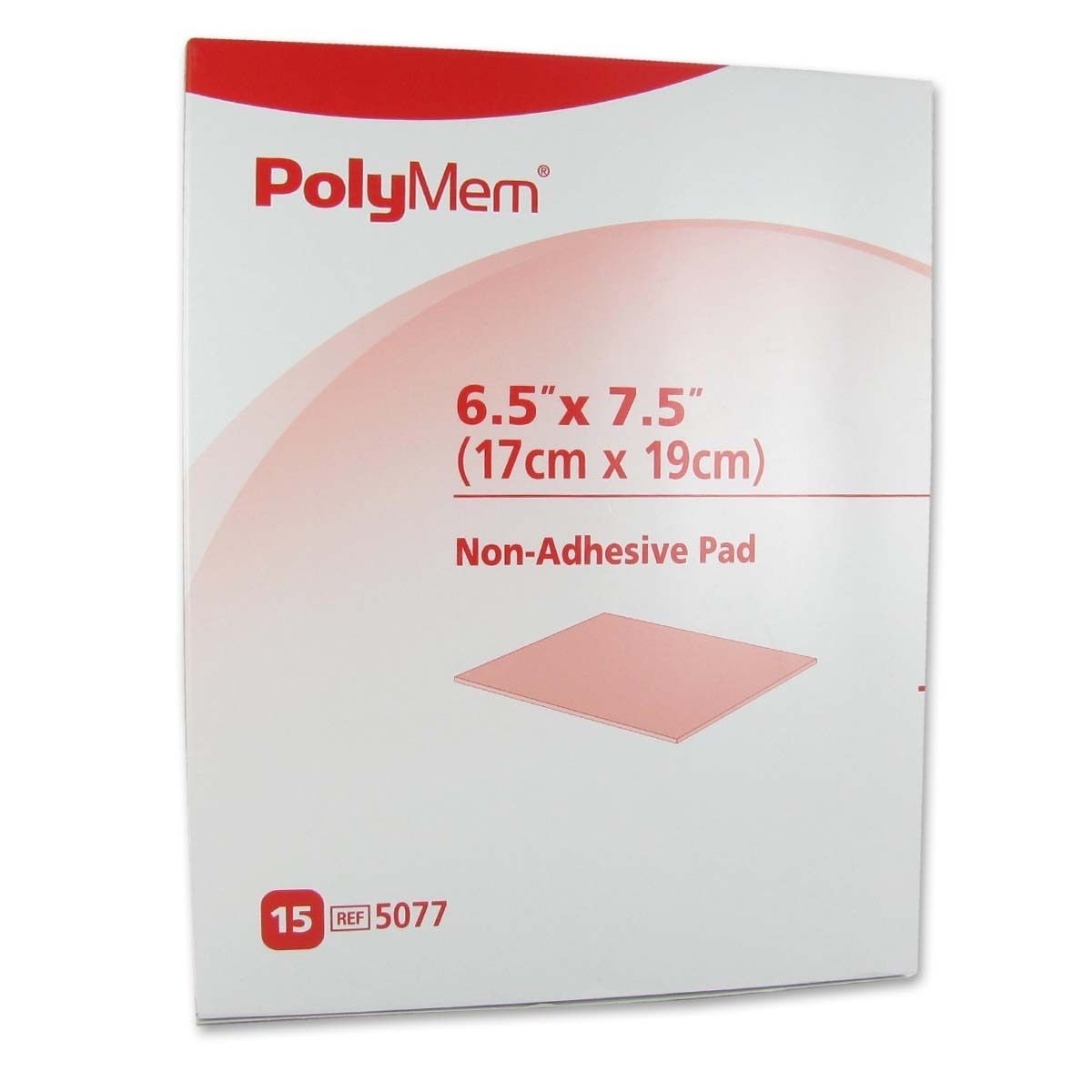 Emballage de coussin PolyMem. Dimensions : 6,5" x 7,5" (17cm x 19cm). Non adhésif. Marque PolyMem. Référence 5077.