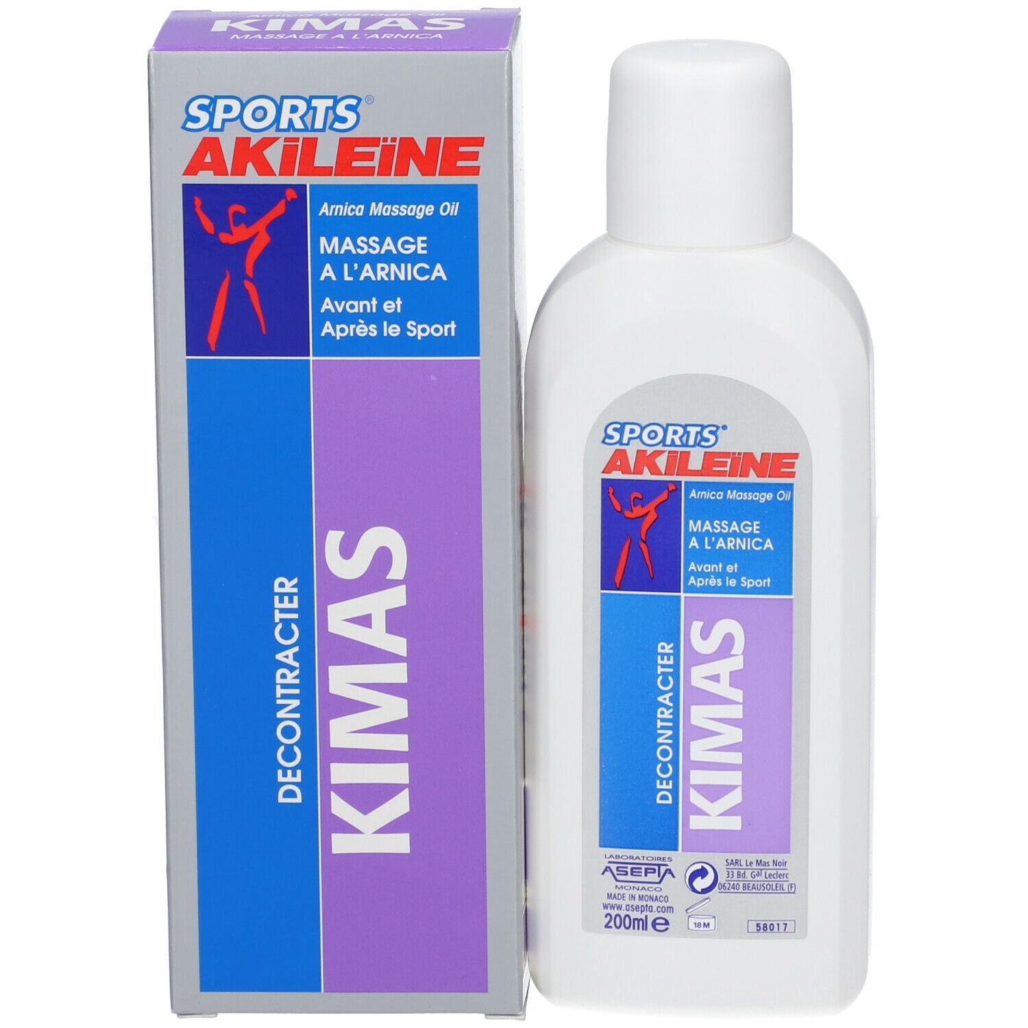 Akileïne Sport Kimas Massageolie Met Arnica